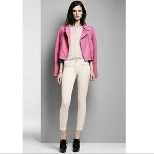 J Brand for Theory Pink Powder Skinny Leg Jeans